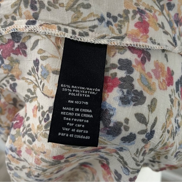 Zac & Rachel Woman Woman’s Shirt Sleeveless Button Up Floral Plus Size 3X. - Picture 6 of 7